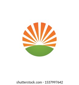 sun ilustration logo vector icon template
