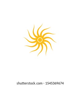 sun ilustration logo vector icon template