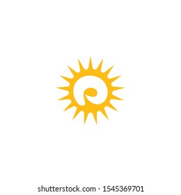 sun ilustration logo vector icon template