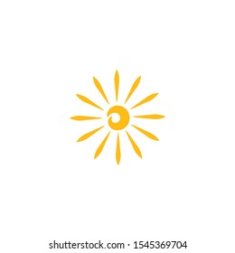 sun ilustration logo vector icon template