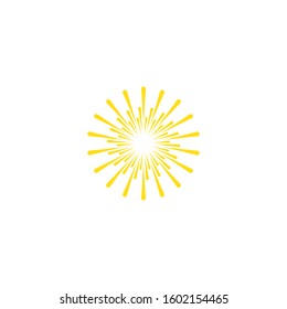 sun ilustration logo vector icon template