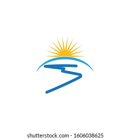 sun ilustration logo vector icon template