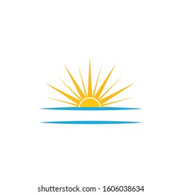 sun ilustration logo vector icon template