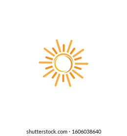 sun ilustration logo vector icon template