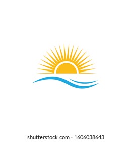 sun ilustration logo vector icon template