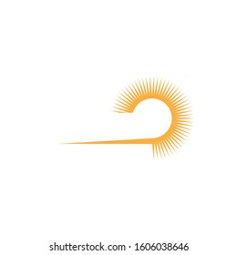 sun ilustration logo vector icon template