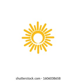 sun ilustration logo vector icon template