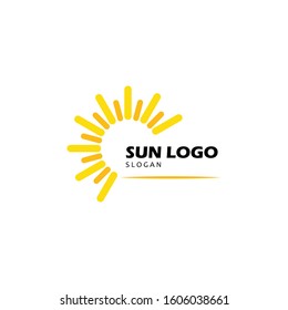 sun ilustration logo vector icon template