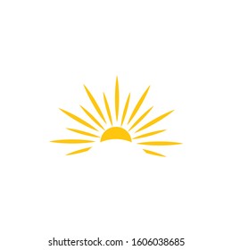 sun ilustration logo vector icon template