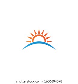 sun ilustration logo vector icon template