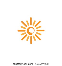 sun ilustration logo vector icon template