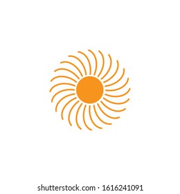 sun ilustration logo vector icon template