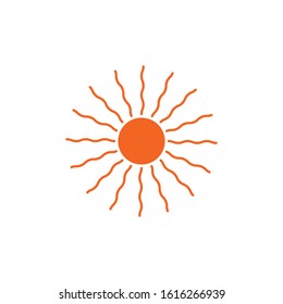 sun ilustration logo vector icon template