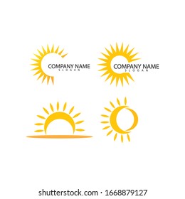 sun ilustration logo vector icon template