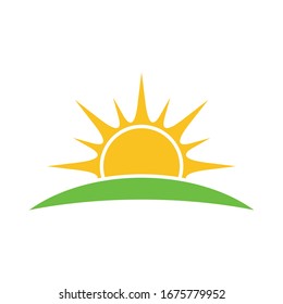 sun ilustration logo vector icon template