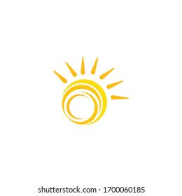 sun ilustration logo vector icon template