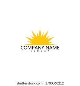 sun ilustration logo vector icon template