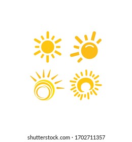 sun ilustration logo vector icon template