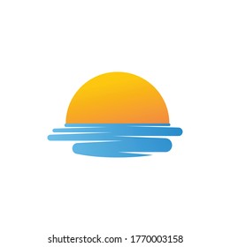 sun ilustration logo vector icon template