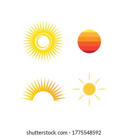 
sun ilustration logo vector icon template