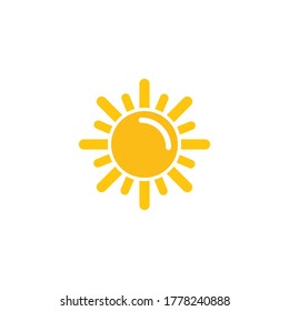 plantilla de icono vectorial del logotipo de ilustración de sol