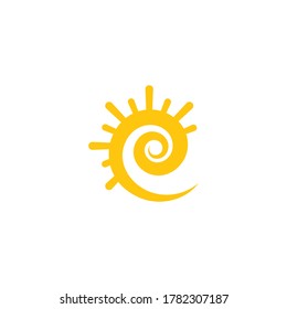 sun ilustration logo vector icon template