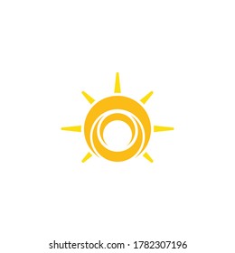 sun ilustration logo vector icon template