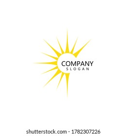 sun ilustration logo vector icon template