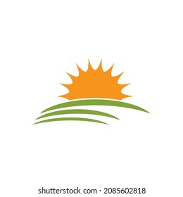 sun ilustration logo vector icon template