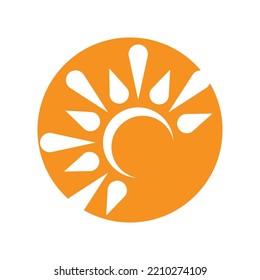 sun ilustration logo vector icon template