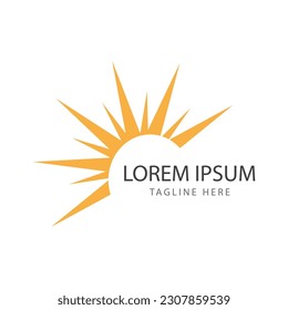 sun ilustration logo vector icon template
