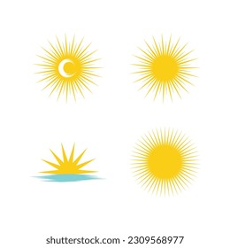 sun ilustration logo vector icon template