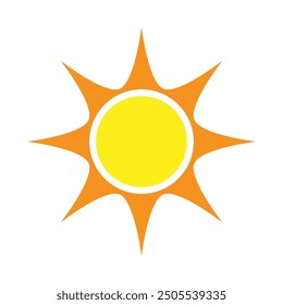 sun ilustration logo vector icon template