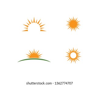 sun ilustration logo vector template