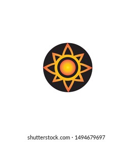 sun  ilustration logo vector template