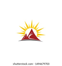 sun  ilustration logo vector template