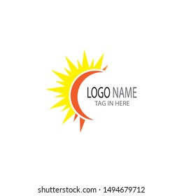 sun  ilustration logo vector template