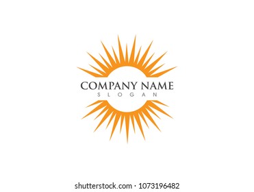 Sun ilustration Vector Icon Logo Template 