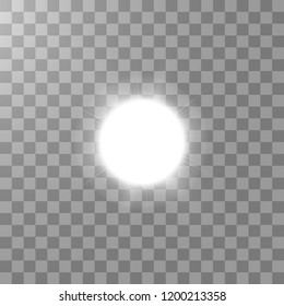 Sun isolated on transparent background. Vector illustration