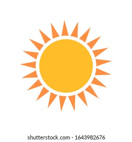 sun isolated on white background. vector illustration