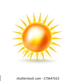 sun isolated on white background