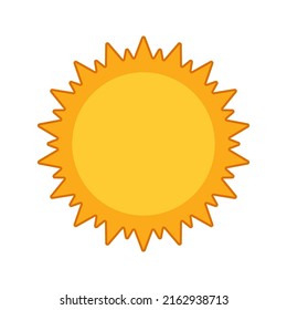 Sun isolated on white background