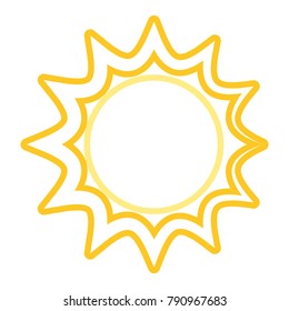 Sun isolated symbol cartoon