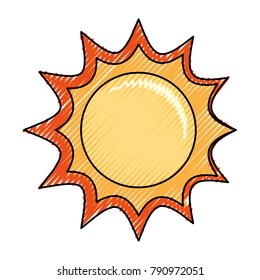 Sun isolated symbol cartoon