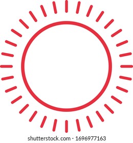The sun isolated vector illustration.
