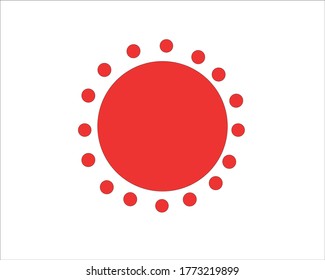 Sun Isolated vector sign symbol. White background illustration