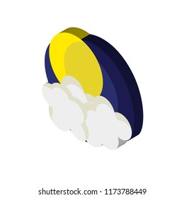 Sun isometric left top view 3D icon