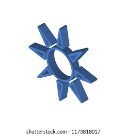 Sun isometric left top view 3D icon