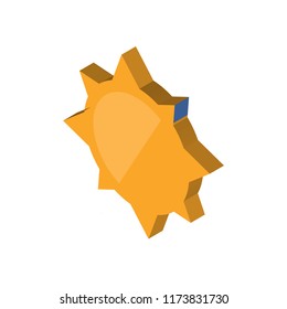 Sun isometric left top view 3D icon