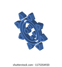 Sun isometric left top view 3D icon
